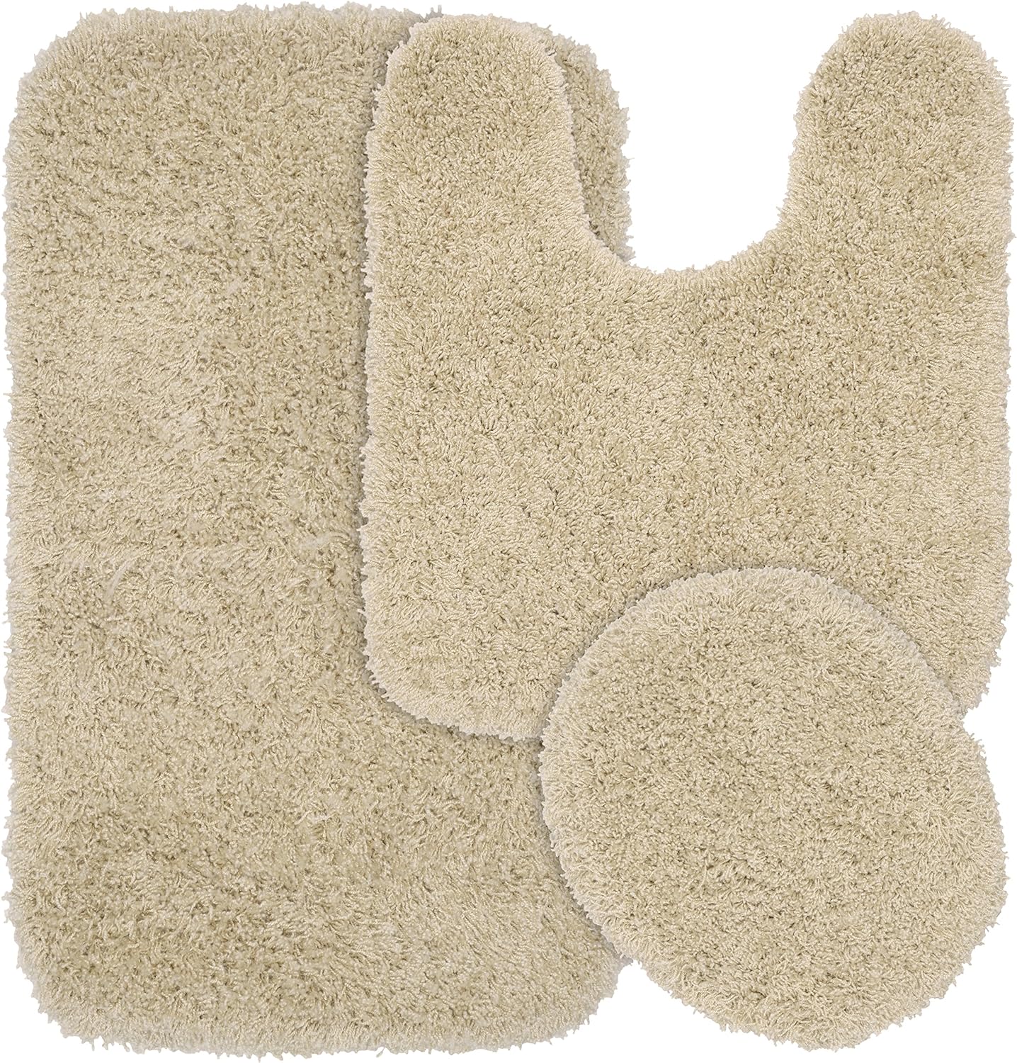 Garland Rug 3-Piece Jazz Shaggy Nylon Bathroom Rug Set